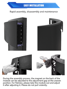 Toosen fabbrica vendere direttamente ad alta definizione verticale flessibile moduli di visualizzazione morbida Video parete curvo schermo a LED - Product Image 4