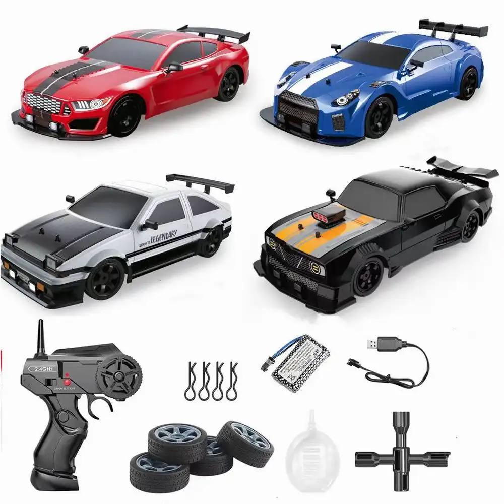 1:16 AE86 Control remoto coche de carreras vehículo juguetes para niños 4WD 2,4G alta velocidad GTR RC Drift coches regalos para adultos niños