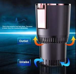 Dc <strong>12V</strong> Multifunctional <strong>Auto</strong> Cooling and Heating <strong>Cup</strong> Holder, 2-in-1 Portable Smart Car <strong>Cup</strong> Drinks Holder for Display Temperature - Product Image 5