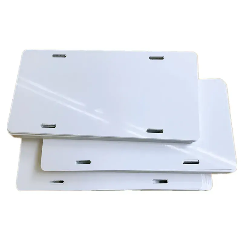 Work White Plate Blanks 6"X12" X0.65mm Metal Aluminum Automotive Front License Plate Tag