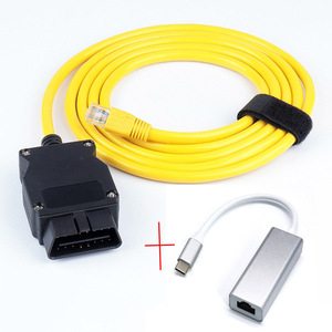 Ersatz für BMW G/F-Serie Codierung OBD Enet Datenkabel 2 in 1 USB-C zu RJ45 zu J1962 OBD2 16-Stift-Adapter Programmierlinie