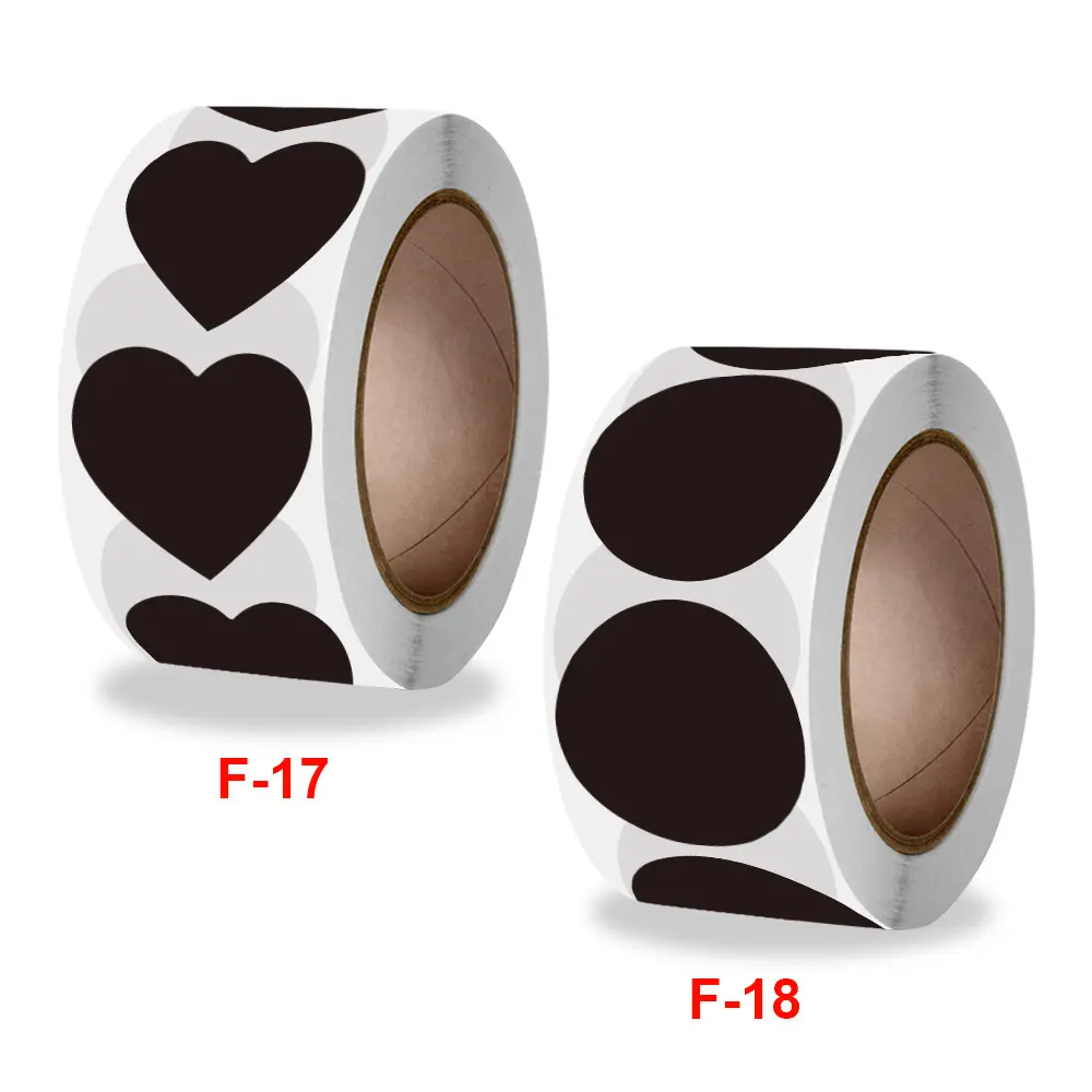 Sceau personnalisé Logo noir coeur d'amour décoration Protection de l'environnement autocollants d'étanchéité auto-adhésifs