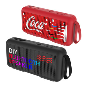 Küçük boy taşınabilir hoparlör RGB LED özel Logo hediye yaratıcı Graffiti boyalı fabrika fiyat TF kart uyumlu pil kordon - Product Image 5