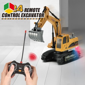 QS <strong>Toy</strong> 1 <strong>24</strong> 5 Channel <strong>Wireless</strong> Remote Control Engineer Vending Vehicle Diecast Rotation Flash Light Excavator Truck <strong>Toy</strong> for Kid - Product Image 3