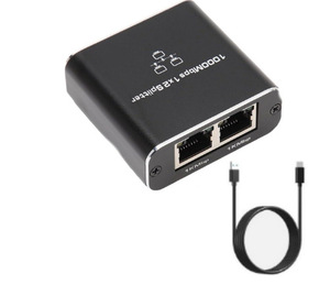 Distribuidor de red Gigabit 1 split 2 red RJ45 conector 1 split 2 Gigabit 1 entrada 2 salida distribuidor de red