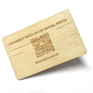 Benutzer definierte QR-Code Social VIP Holz Visitenkarten 13,56 MHz Leere NFC RFID Visitenkarte - Product Image 1