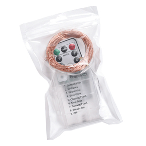 Gran oferta, cadena de luces LED de 5M y 10M, luces de hadas con Control remoto a prueba de agua, funciona con batería, temporizador de 8 modos, iluminación decorativa de cobre
