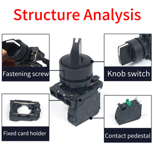 XB5 düğme anahtarı serisi XB5-21/22/41/33/53 2P3P anahtar ile uzun saplı düğmeyi seçin - Product Image 6