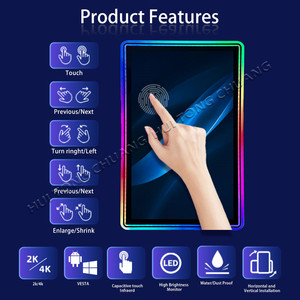55 Inch Led Light Aluminum <strong>Frame</strong> Wrap Capacity <strong>Curved</strong> Touch <strong>Screen</strong> Monitor - Product Image 5
