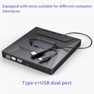 TISHRIC USB 3.0 C型超薄外部DVD RW光盘刻录机驱动器刻录机播放器便携式笔记本电脑和台式机