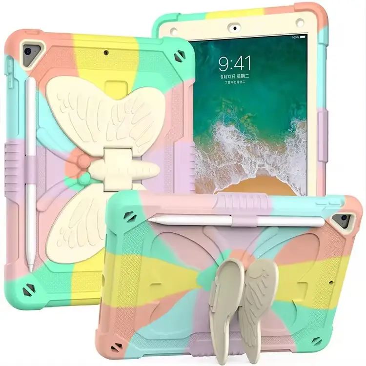 2024 Gradient Ramp Butterfly Series Flat Case With Stand Shockproof Protective Cover For Ipad Mini6 Degree Protection Shell
