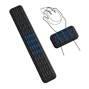 Almofada de descanso de pulso para teclado, conjunto de descanso de pulso de espuma de memória gel para teclado e <span class=keywords><strong>mouse</strong></span>, teclado antiderrapante para computador