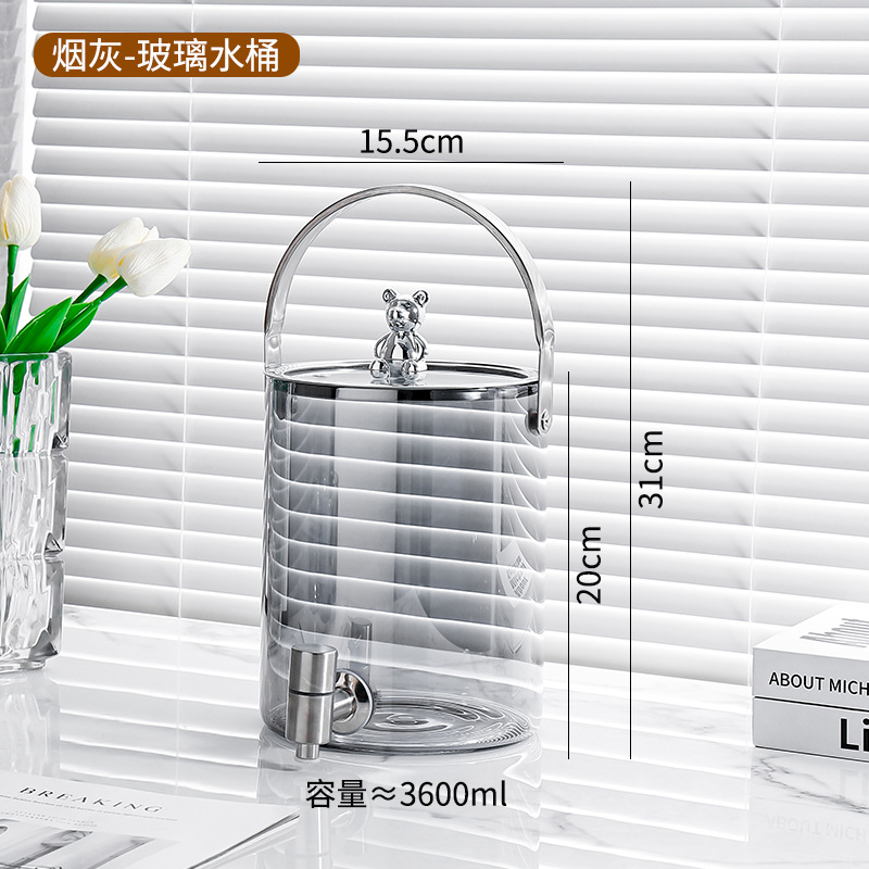Ashtray with faucet, bucket without stand or cup
