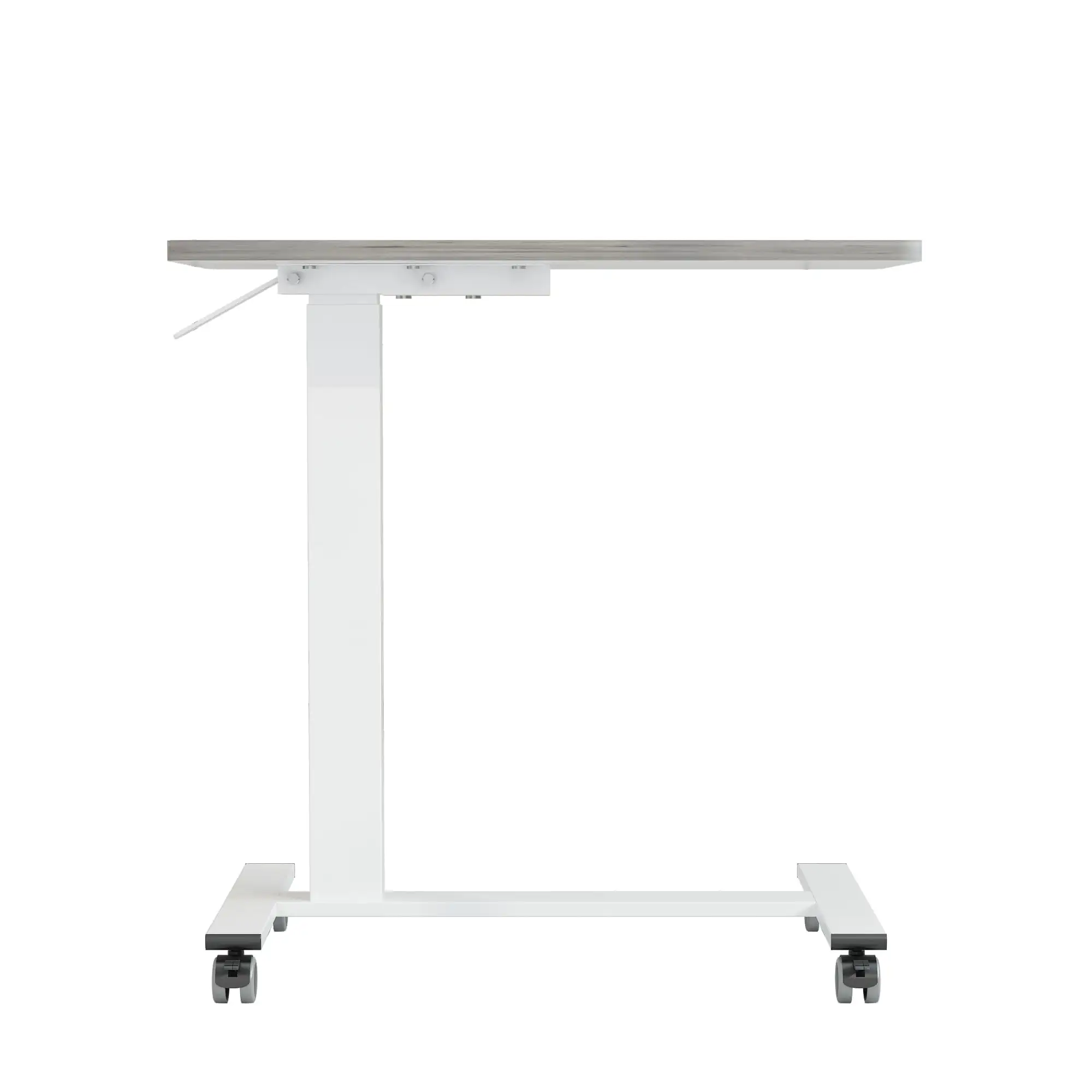 โต๊ะนิวเมติกที่มีล้อปรับความสูงได้โต๊ะยืนแบบหมุนได้เสาแก๊สขาเดียวโต๊ะยกเคลื่อนที่