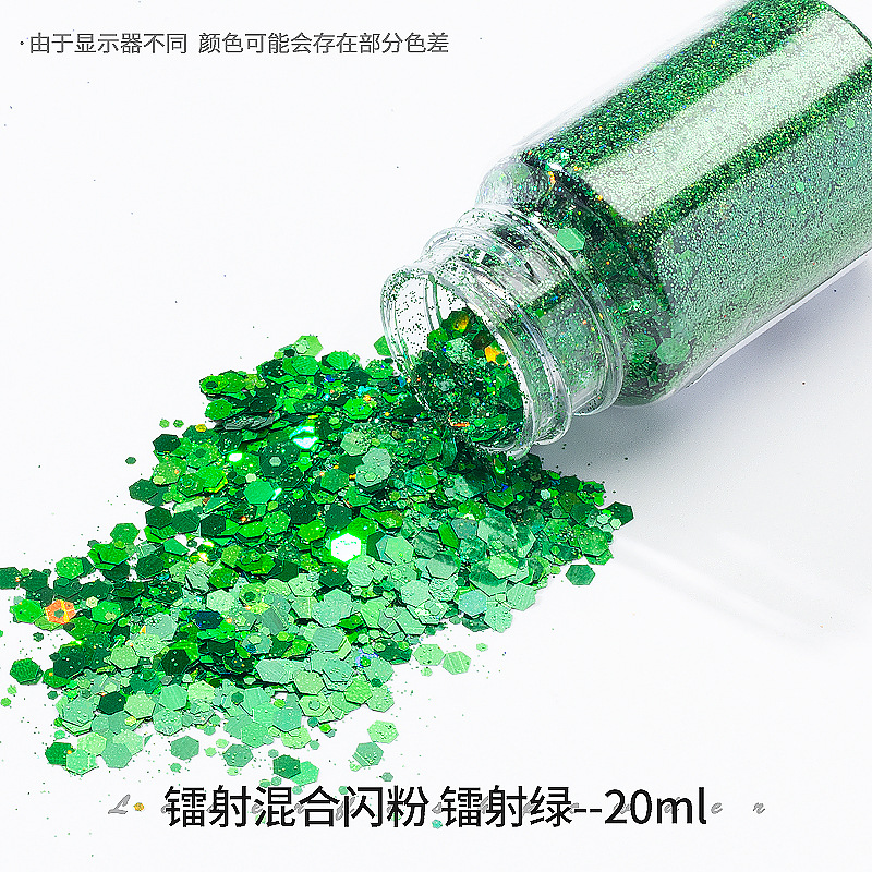 Laser mixte paillettes laser vert