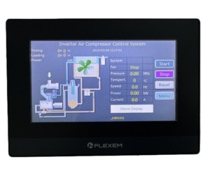 Controlador de máquina de bomba de vacío de compresor de aire integrado fácil de usar pantalla táctil programación PLC Universal comunicación RS485 - Product Image 1
