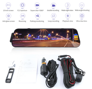 10 Inch Mirror Dash Cam Front and Rear 1440 P Full Touch Screen Smart Rear View Mirror <strong>Camera</strong> with Sony <strong>Sensor</strong> - Product Image 3