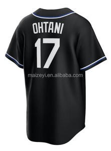 Chất Lượng Tốt Nhất Khâu Tùy Chỉnh #99 Aaron Thẩm Phán #17 Shohei Ohtani Đen Đèn Ra Thêu Mỹ Bóng Chày Jersey - Product Image 5