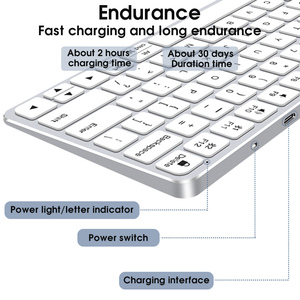 SAMA Custom Magic <strong>Keyboard</strong> Aluminum Alloy Metal Mini Portable Mac Notebook Laptop Multimedia <strong>Computer</strong> <strong>Wireless</strong> <strong>Keyboards</strong> - Product Image 6