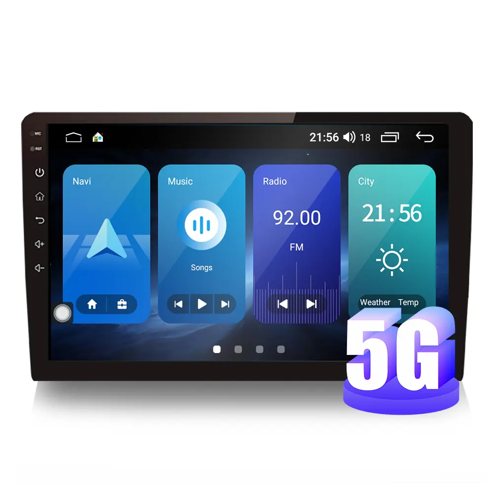 5g نظام صوت للسيارة واي فاي وسائط متعددة شاشة ستيريو للسيارة مع نظام تحديد المواقع ملاحة مشغل سيارة أندرويد مشغل سيارة