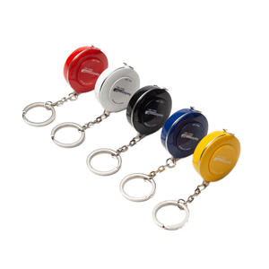 Mini Chất Lượng Cao Tự Động Có Thể Thu Vào Keychain Băng May Đo Phong Cách Cổ Điển DIY Logo In Ấn Bền Kim Loại Keychain - Product Image 1