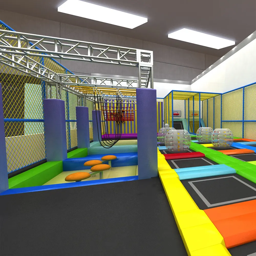 Nieuwe Ontwerp Kids Trampoline Kidzone Kinderen Indoor Speeltuin Trampoline Park Apparatuur Voor Volwassen