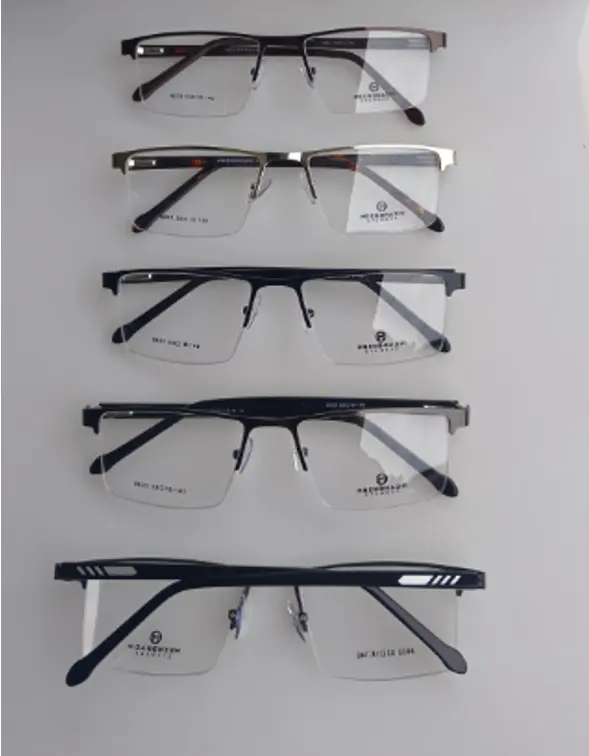 Gafas duraderas de acero inoxidable para hombre, gafas de acetato, monturas ópticas de medio marco