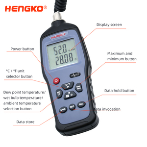 Medidor de registrador de temperatura y humedad relativa inalámbrico de mano HG982