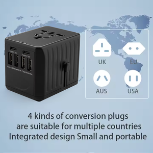 2-in-1Travel Adapters 2Type <strong>C</strong> Travel Charger with 4 USB Ports Fast Charging for Phones PCs Other Devices - Product Image 6