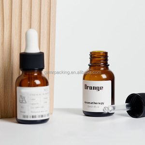 高品质琥珀色玻璃瓶空精油瓶带滴管可再装按摩油和DIY子瓶 - Product Image 5