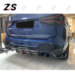 BMW X3M X4M F97 F98 modifikasyon için ZS ve işık arka dudak vücut kiti ile AE tarzı karbon arka difüzör yükseltme - Product Image 5