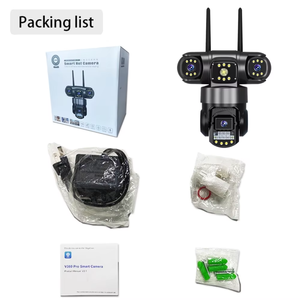 Nuevo sistema de cámara IP inalámbrica 4G 3 lentes 3 pantallas IP66 impermeable Wifi detección de movimiento alarmante Audio bidireccional para uso en exteriores