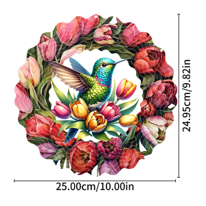 สปินเนอร์ลม3D กลางแจ้งขนาด10นิ้วของตกแต่งสวนแบบแขวนด้วยเหล็กและเหล็กรูปนกกังหันลม - Product Image 5