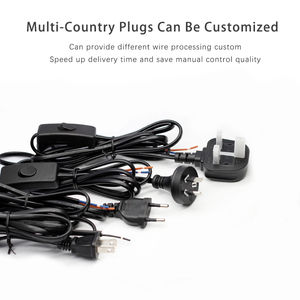USA Standard Two PIN Plug Online Switch PVC <strong>NISPT</strong>-1 <strong>2</strong>*0.824mm 18AWG Power <strong>Cord</strong> with Tail Half off Processing - Product Image 5
