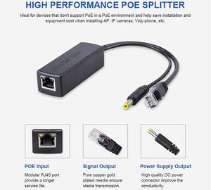 Power over Ethernetスプリッターモジュール100M48Vから5V12VアイソレーションマイクロUSBPoEスプリッター (CCTV IPカメラ用) - Product Image 2