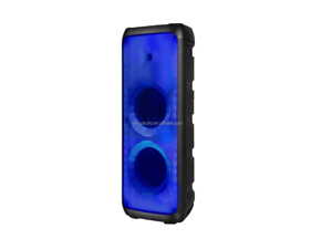 Dual 10 pulgadas Flaming Light Portable RGB LED Lighting Woofer USB AUX FM Función Home Karaoke Fiestas DC Fuente de alimentación - Product Image 6
