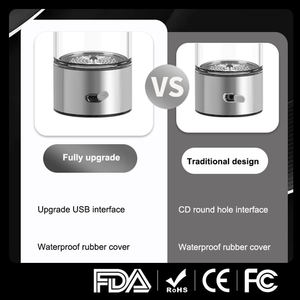 Yenvqee 420ml Alkaline Hydrogen chai nước với Ionizer lọc bình Loại-C sạc bao gồm Hydrogen Máy phát điện nước nhà sản xuất - Product Image 3