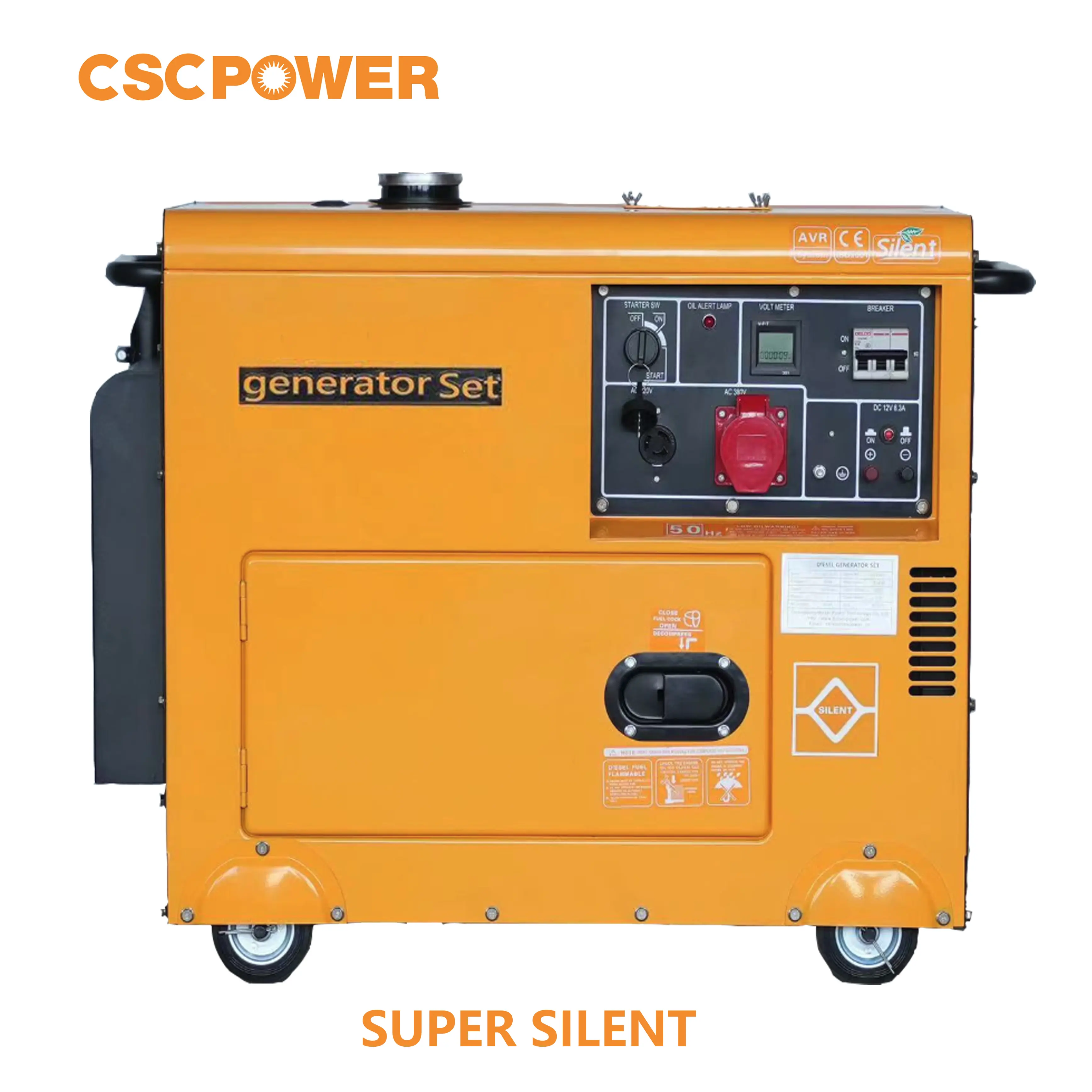 50/60Hz 5KVA 6KVA 8KVA nhà máy bán hàng trực tiếp cách âm Máy phát điện diesel nhà di động im lặng Máy phát điện động cơ diesel