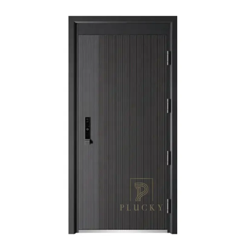 Puerta de seguridad residencial al aire libre, diseño de puerta principal de acero, para el hogar, barato