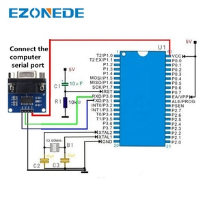 MAX3232 Serial Port RS232แปลง TTL โมดูล DB9 Connector MAX232พร้อม Transceiver ตัวบ่งชี้ - Product Image 4