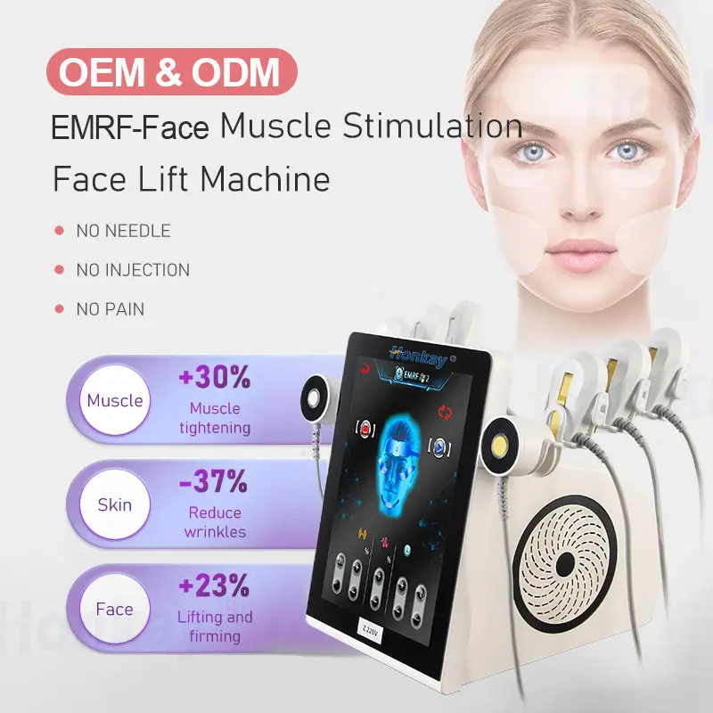 Non-Invasive Ems Anti-Aging Microcurrent Beauty Rf Face Lifting Device Skin Tightening Ems Facial Lifting Magnetic Machine