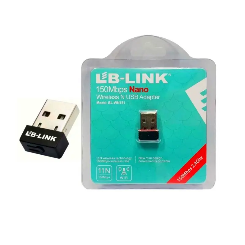Kartu WIFI Transmitter & Receiver 150M, Kartu USB Mini Asli LB-LINK WN151