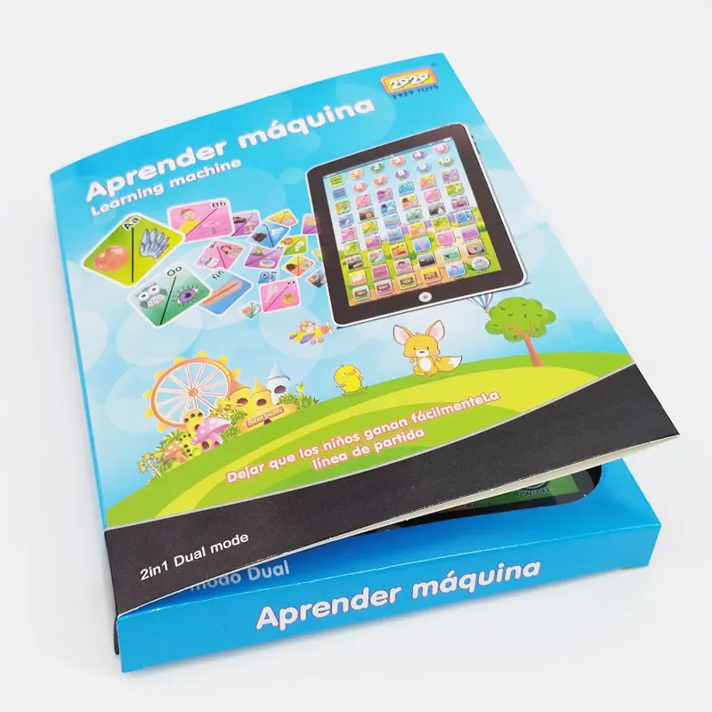 Bilingue inglese e spagnolo macchina di apprendimento Computer Tablet Montissori giocattoli didattici giocattoli educativi per bambini