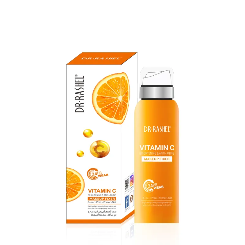 Fijador de maquillaje de limpieza profunda con vitamina C, Spray para el cuidado de la piel, agua de limpieza de etiqueta privada