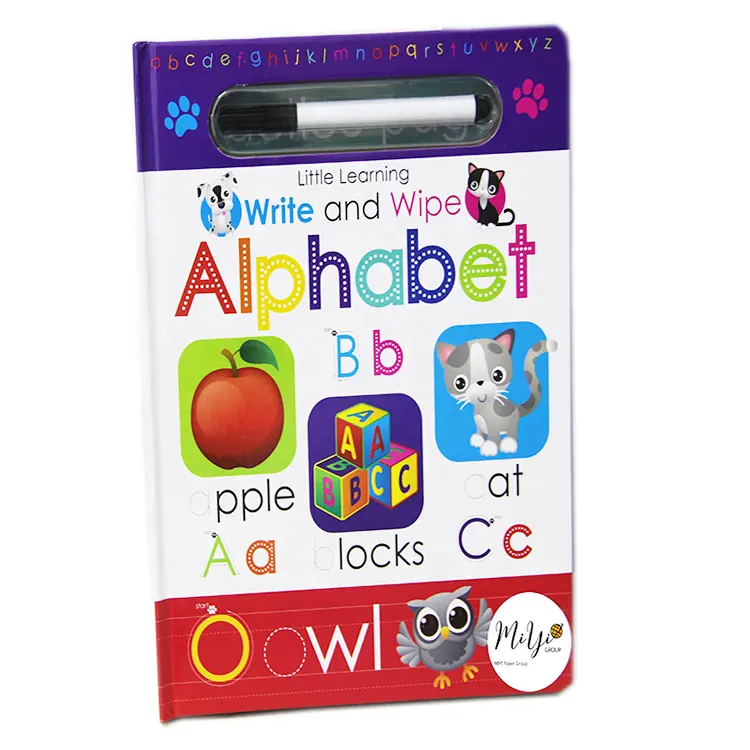 2021 new designed learning with clean books children's clean books write and wipe book