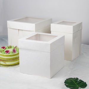 Cake <strong>Boxes</strong> 12x12x6 Cake Box With Windows Cake Packaging Box Bakery - Product Image 3