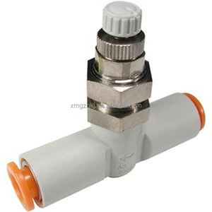 Tek dokunuşla bağlantı parçaları In-line tip Panel montajlı SMC AS3001F-12-3 AS---1F-3 serisi hız kontrol cihazı - Product Image 1