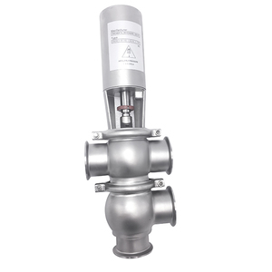 3&quot; SS304 Stainless Steel Sanitation 21 <strong>Model</strong> <strong>TL</strong> Type Three Ways Pneumatic Clamp Flow Diversion Valve Reversing Control Valve - Product Image 6
