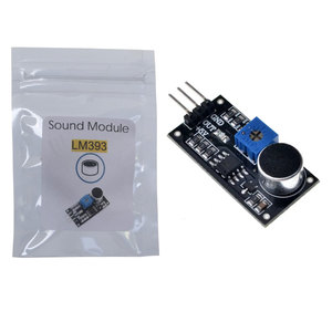 LM393チップ3ピンブラックPCBボードを備えた音声検出センサーモジュール音声センサー - Product Image 1
