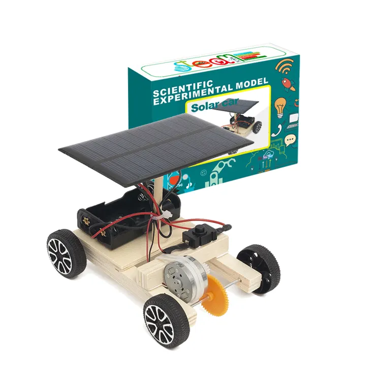 Nuovo 2022 stem education science toys for boys giocattoli elettrici in legno per auto solari giocattoli in miniatura bambini per Shopfiy